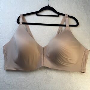 Torrid 48D Front Closure Bra Tan Lightly Padded Plus Size Comfort Bra